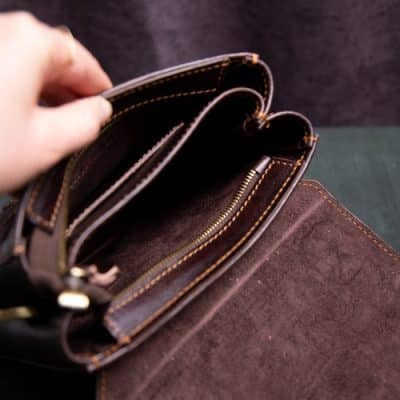 کیف دوشی چرم هوژا