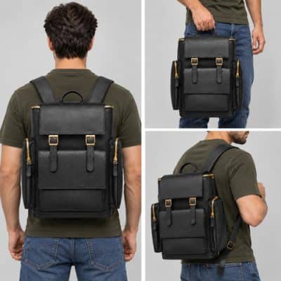 کوله پشتی چرم مردانه ونزدی